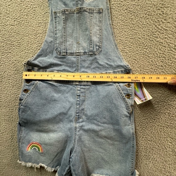Womens romper small blue RAINBOW Light Wash Denim NWT - Picture 9 of 11